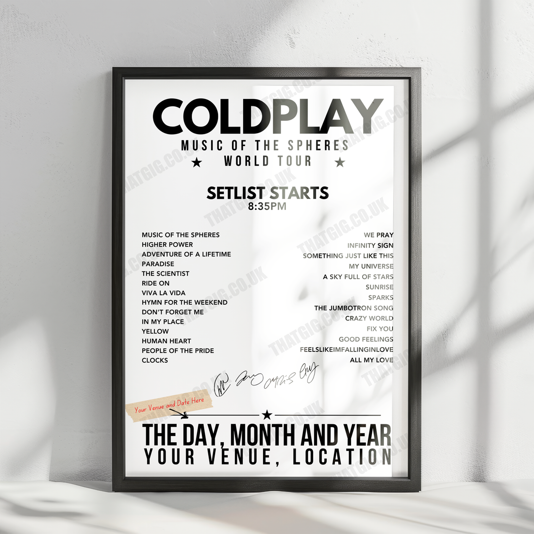 Coldplay’s 2025 ‘Music of the Spheres’ Tour: Setlists, Concert Dates & Exclusive Posters