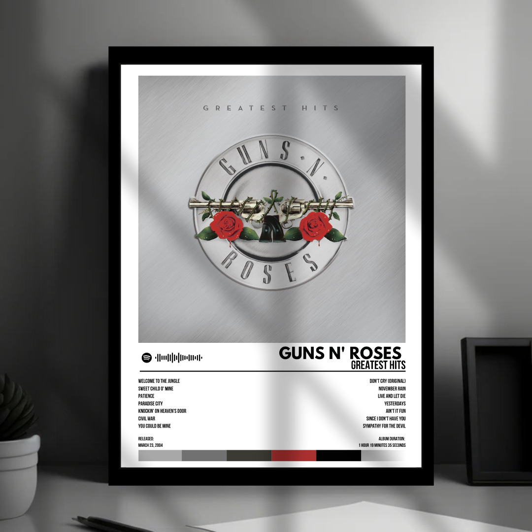 Guns 'N' Roses "Greatest Hits" Album Cover Poster - With Complete Track list