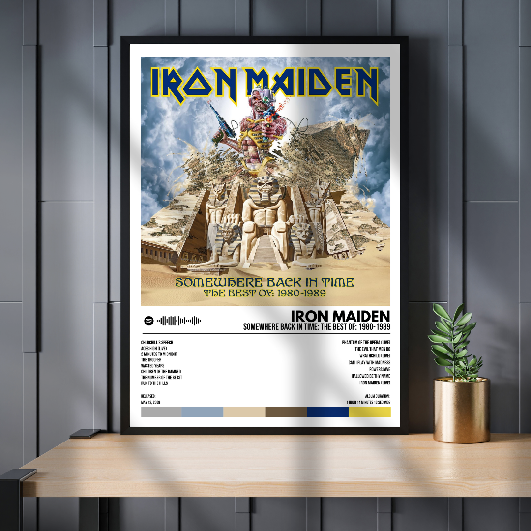 Iron Maiden - Somewhere Back in Time Album Cover Poster