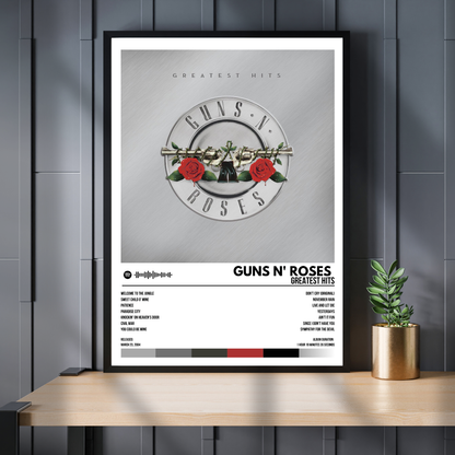 Guns 'N' Roses "Greatest Hits" Album Cover Poster - With Complete Track list