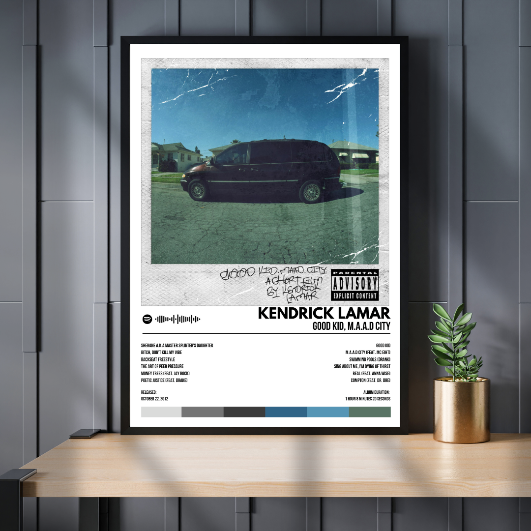 Kendrick Lamar - "good kid, m.A.A.d city" Album Cover Poster