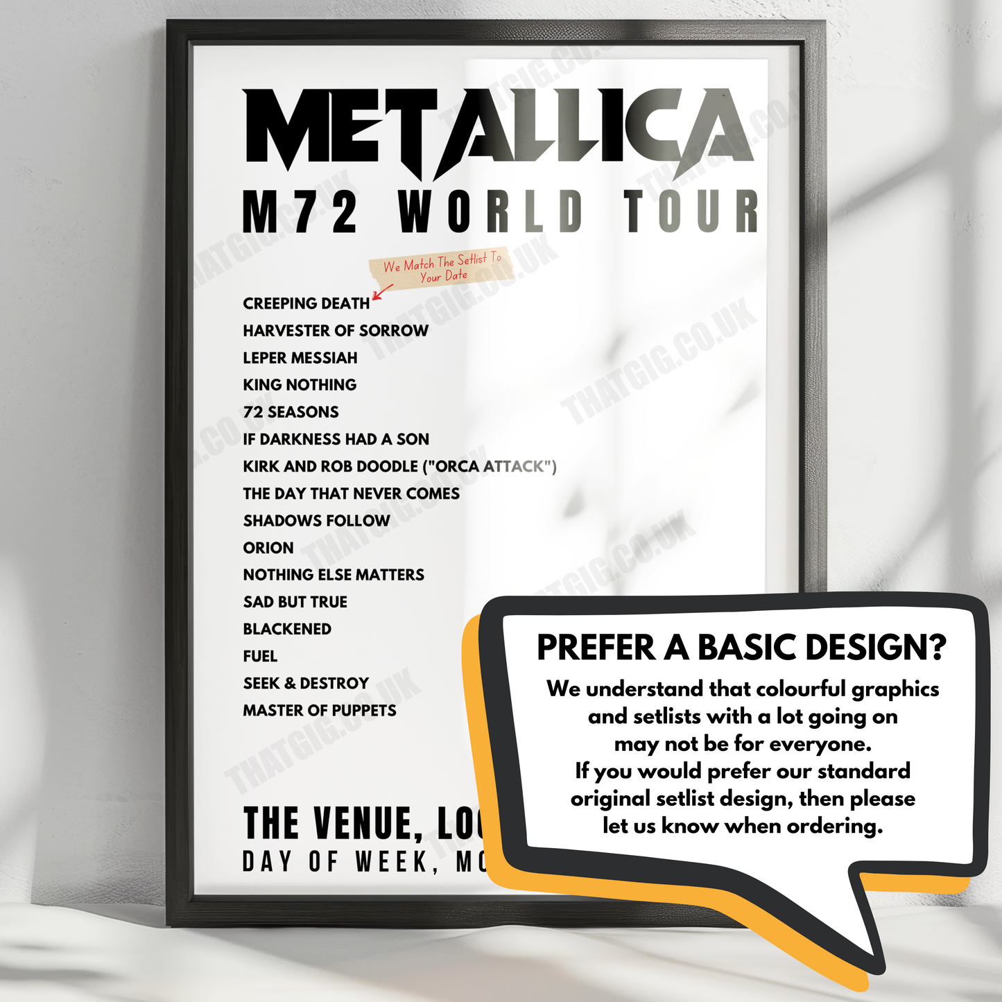 Metallica Setlist Poster - Ullevi Stadium - June 18th, 2023