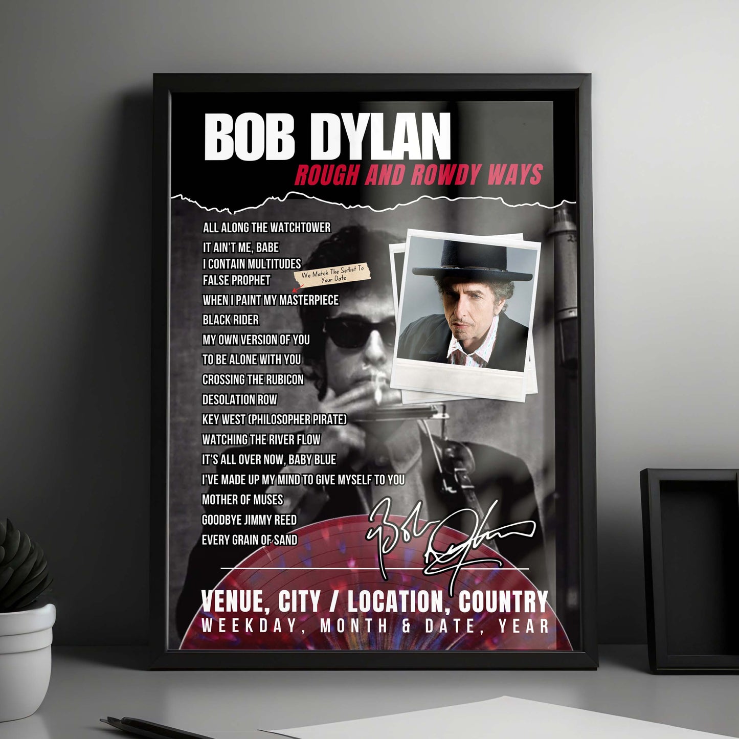 Bob Dylan Setlist Poster - Civic Hall, Wolverhampton - November 10th, 2024