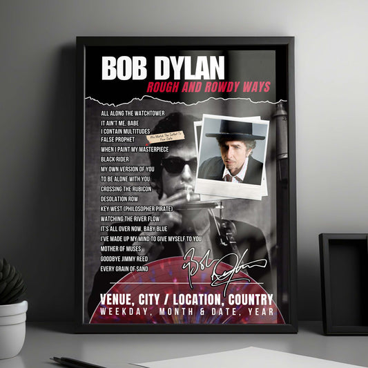 Bob Dylan Setlist Poster - M&S Bank Arena, Liverpool - November 3rd, 2024