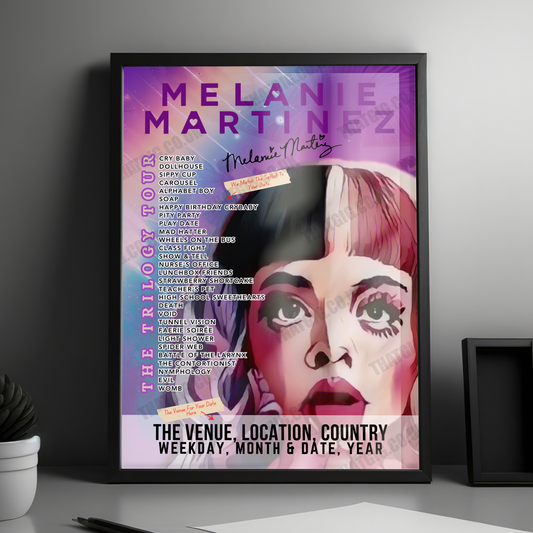 Melanie Martinez Setlist Poster - Oakland Arena Oakland - May 12th, 2024