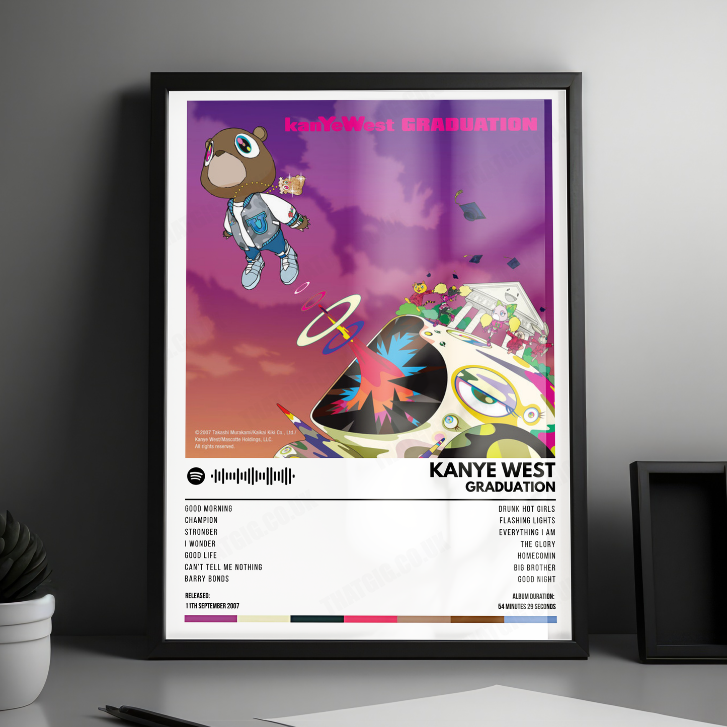 Kanye West - Graduation Album Cover Poster - with Complete Tracklist