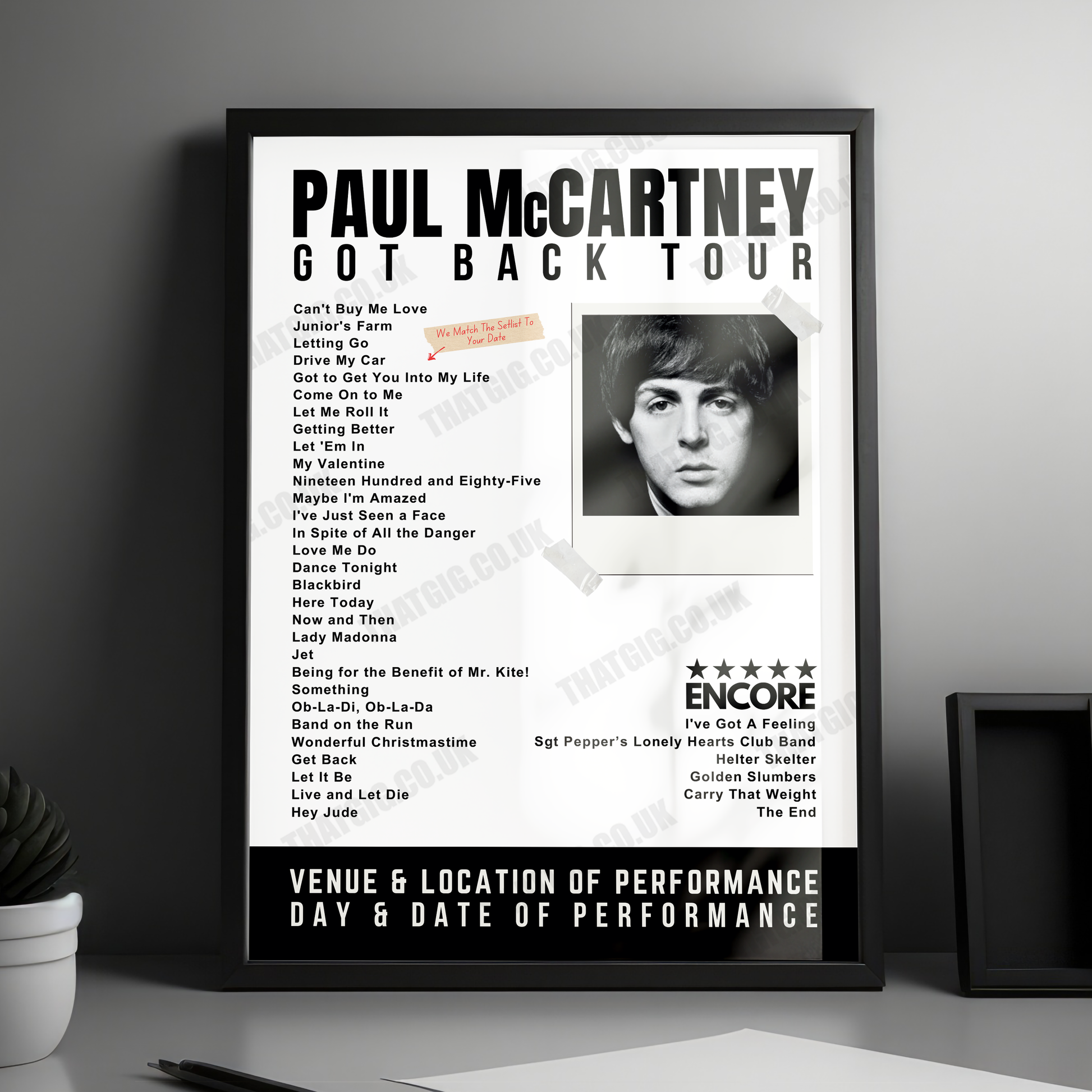 Paul McCartney Setlist Poster - Co-op Live, Manchester - December 14th, 2024