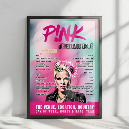 P!nk Setlist Poster - Madison Square Garden New York - November 5th, 2023