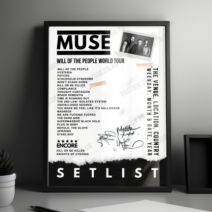 Muse Setlist Poster - Foro Pegaso, Toluca - November 4th, 2023