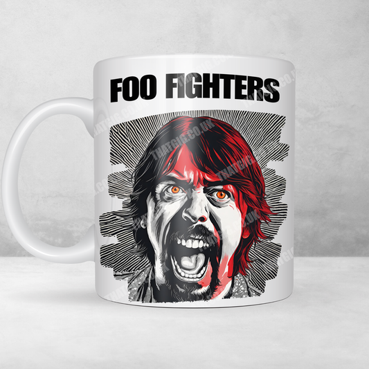 Exclusive Foo 11oz Fighters Mug – Celebrate Dave Grohl - Iconic Animated Design