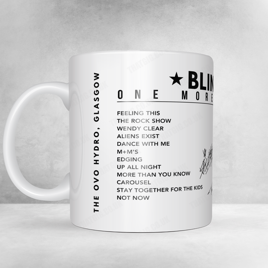 Blink-182 Setlist Mug - The OVO Hydro, Glasgow - August 30th, 2024