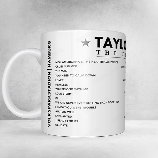 Taylor Swift Setlist Mug - Volksparkstadion, Hamburg, Germany, July 23rd 2024