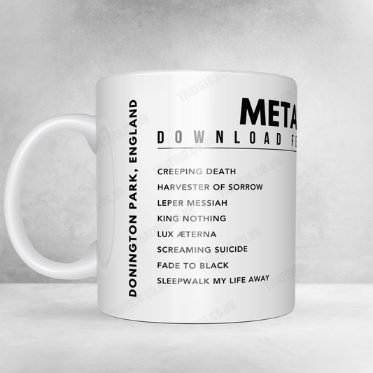 Metallica Setlist Mug - Download Festival on June 8th 2023