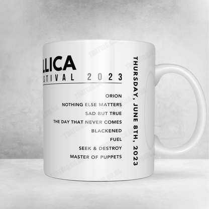 Metallica Setlist Mug - Download Festival on June 8th 2023