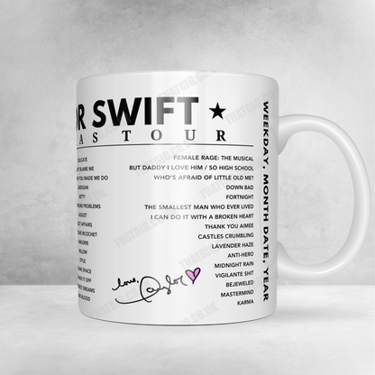 Taylor Swift Setlist Mug - Wembley Stadium, London - August 16th, 2024