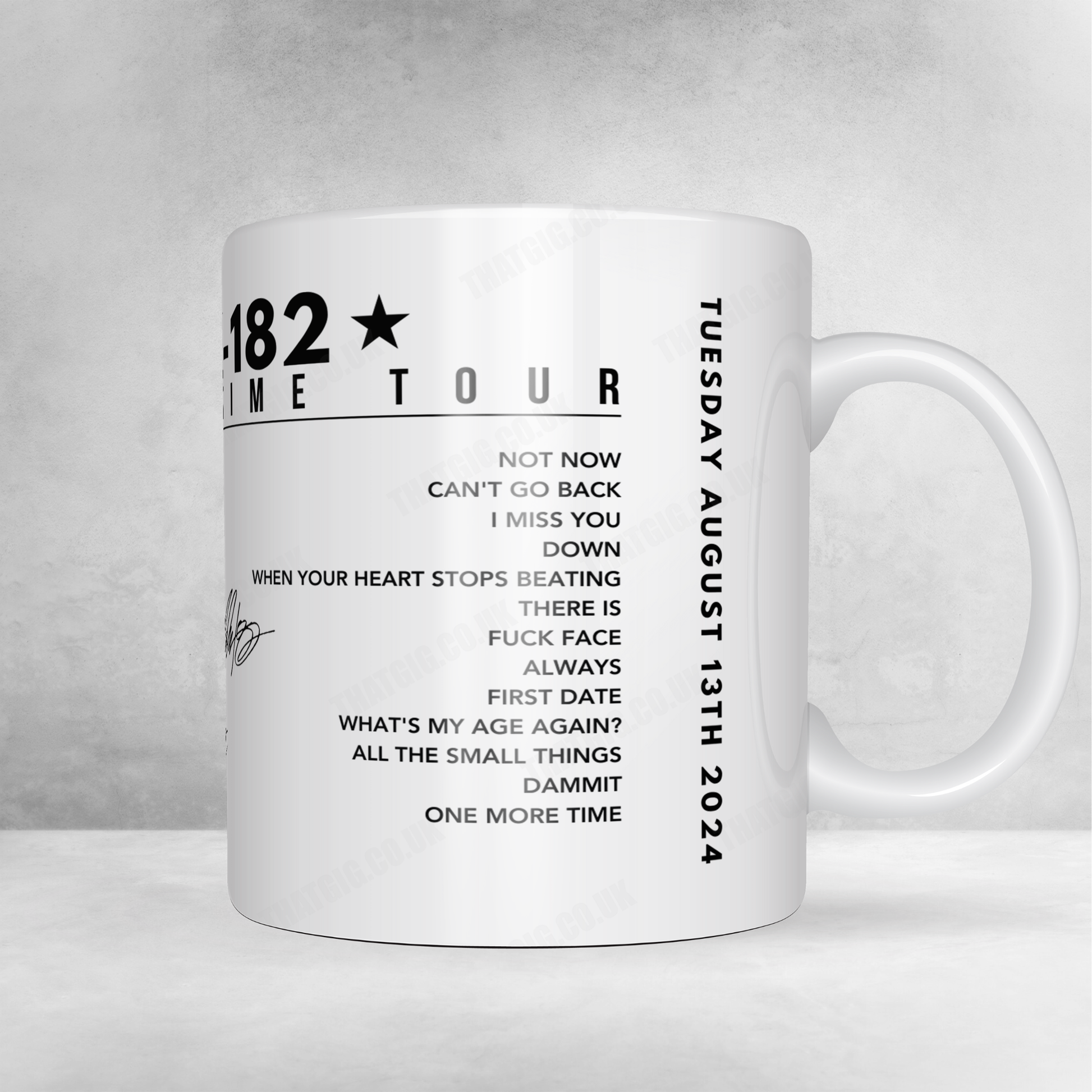 Blink-182 Setlist Mug - Value City Arena, Columbus - August 13th, 2024