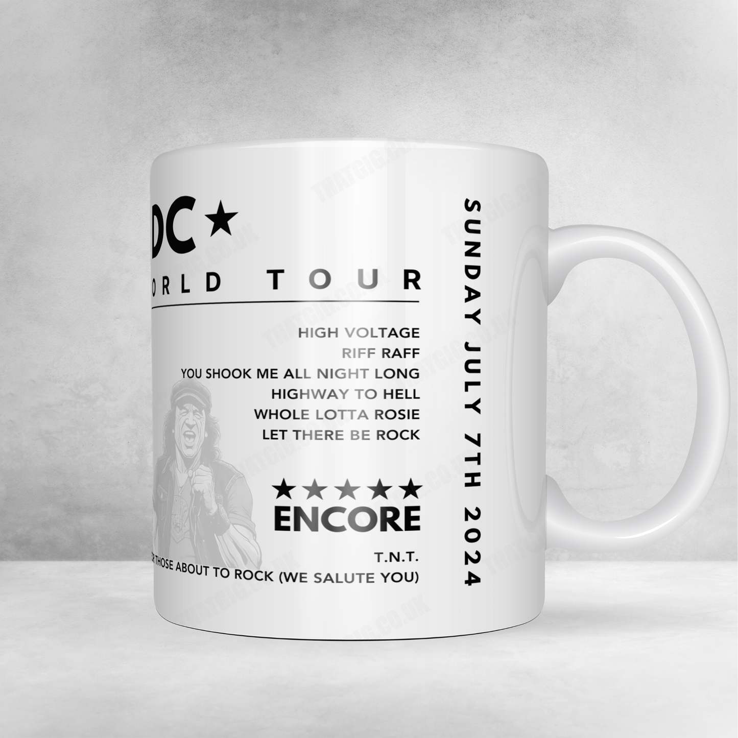 AC/DC Setlist 11oz Mug - Wembley Stadium, London, England, July 7, 2024