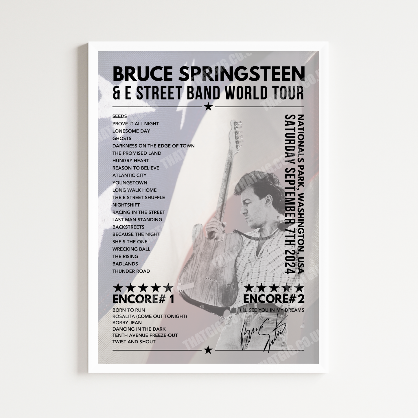 Bruce Springsteen USA Theme at Nationals Park, Washington - September 7th 2024