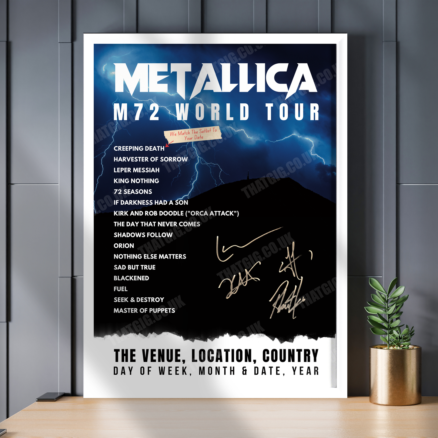 Metallica Setlist Poster - Ullevi Stadium - June 18th, 2023