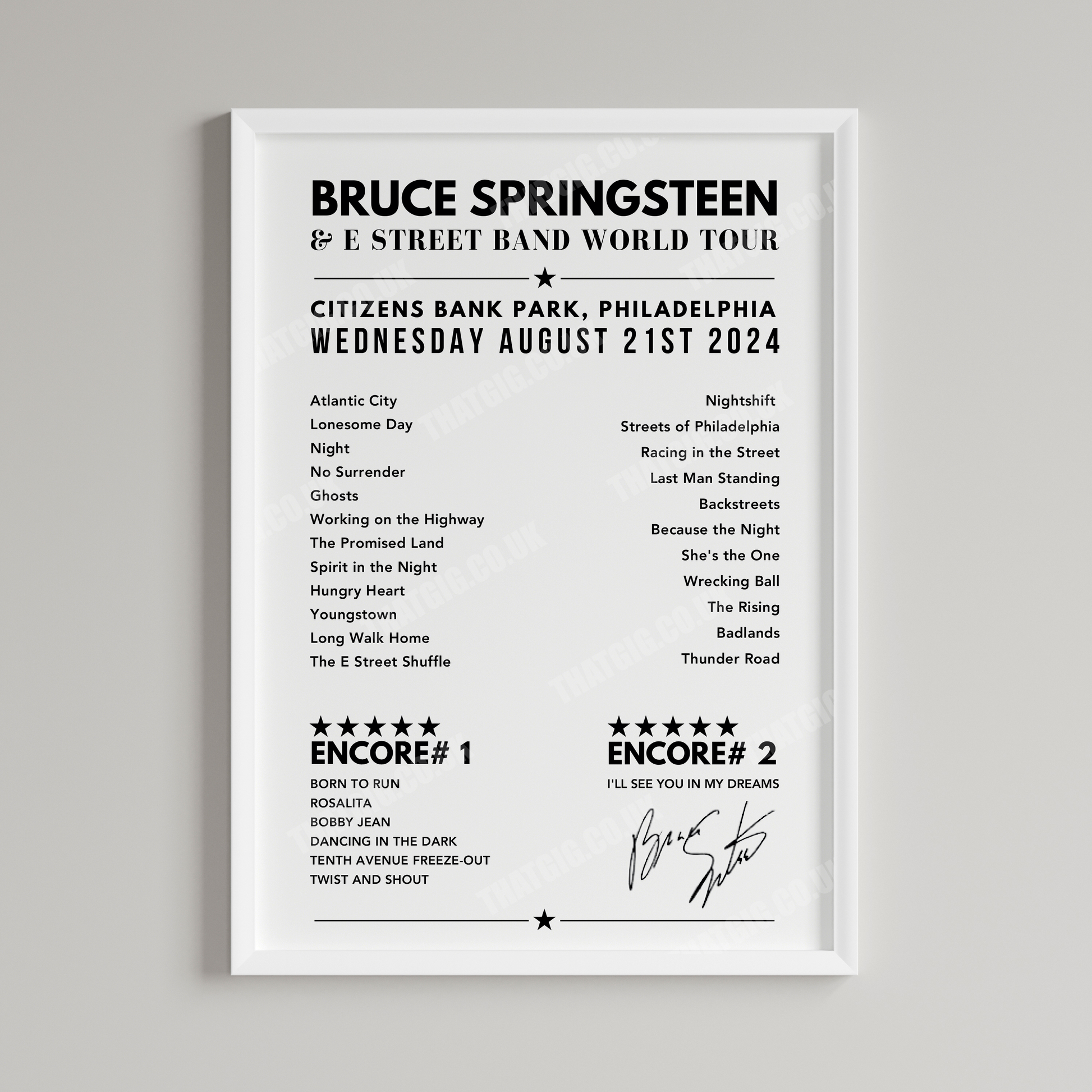 Bruce Springsteen at Citizens Bank Park, Philadelphia on 21st Aug 2024