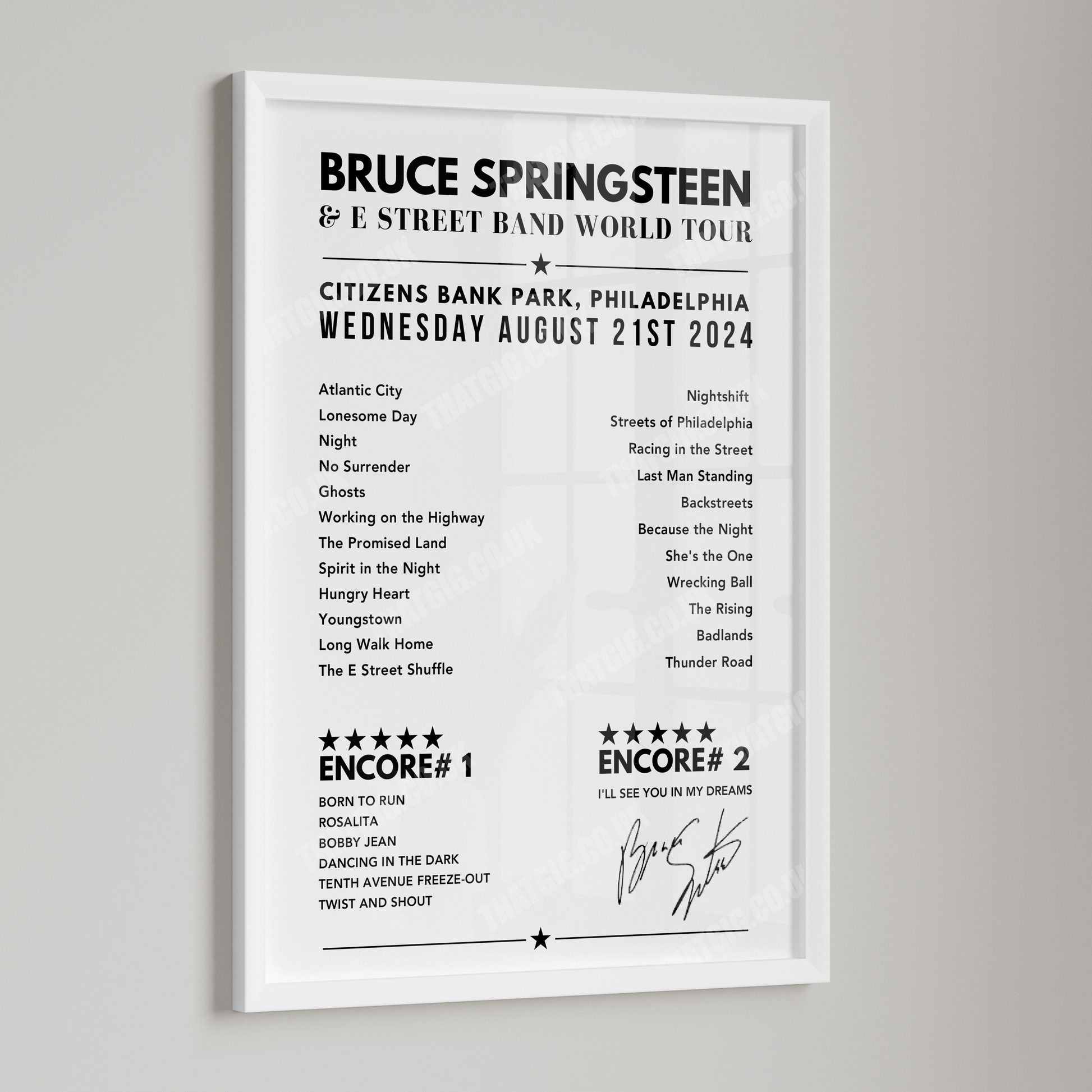 Bruce Springsteen at Citizens Bank Park, Philadelphia on 21st Aug 2024