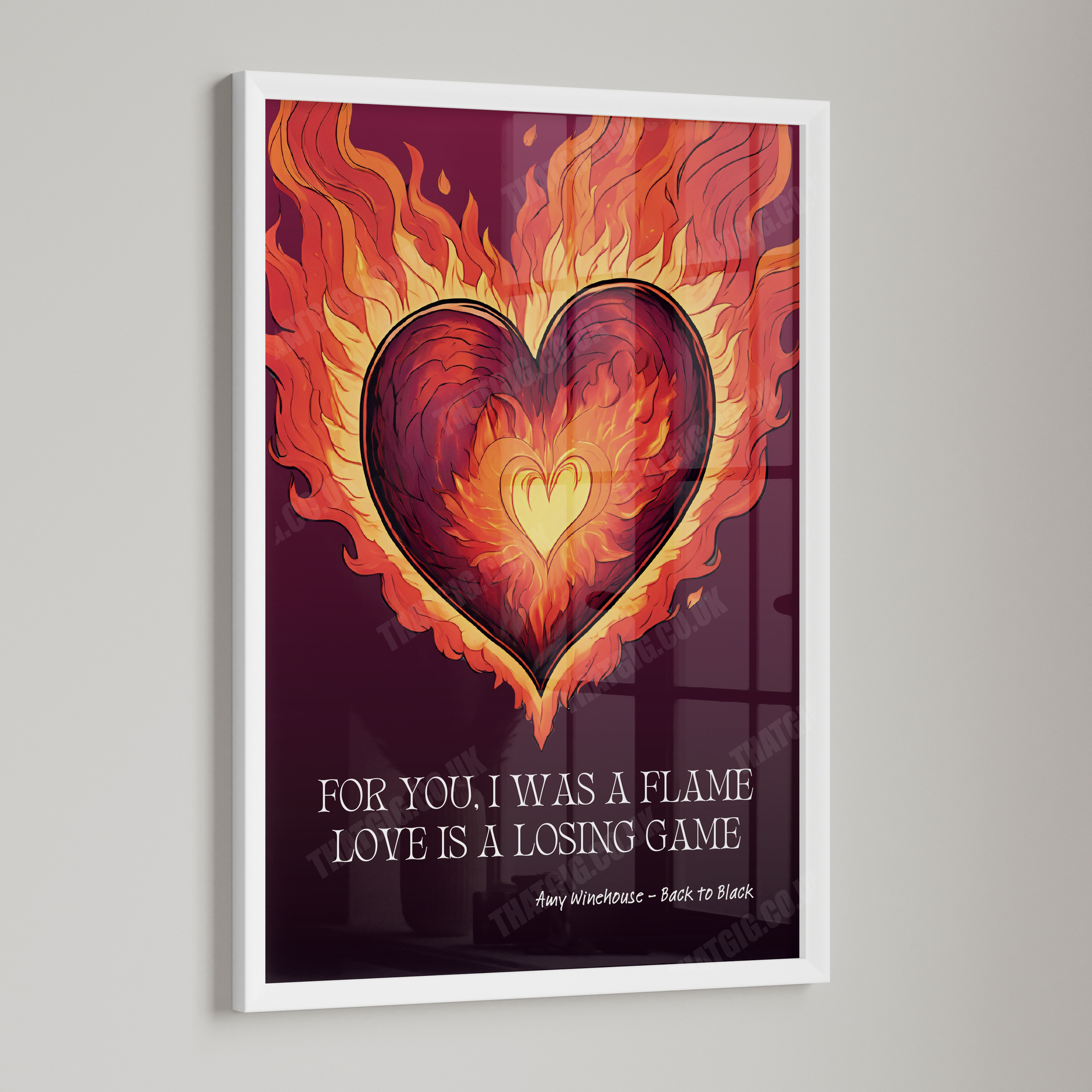 Amy Winehouse "Love Is a Losing Game" Lyric Print Poster