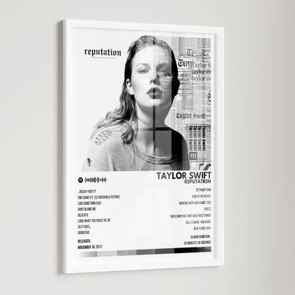 Taylor Swift - Reputation Album Cover Poster - with Complete Tracklist