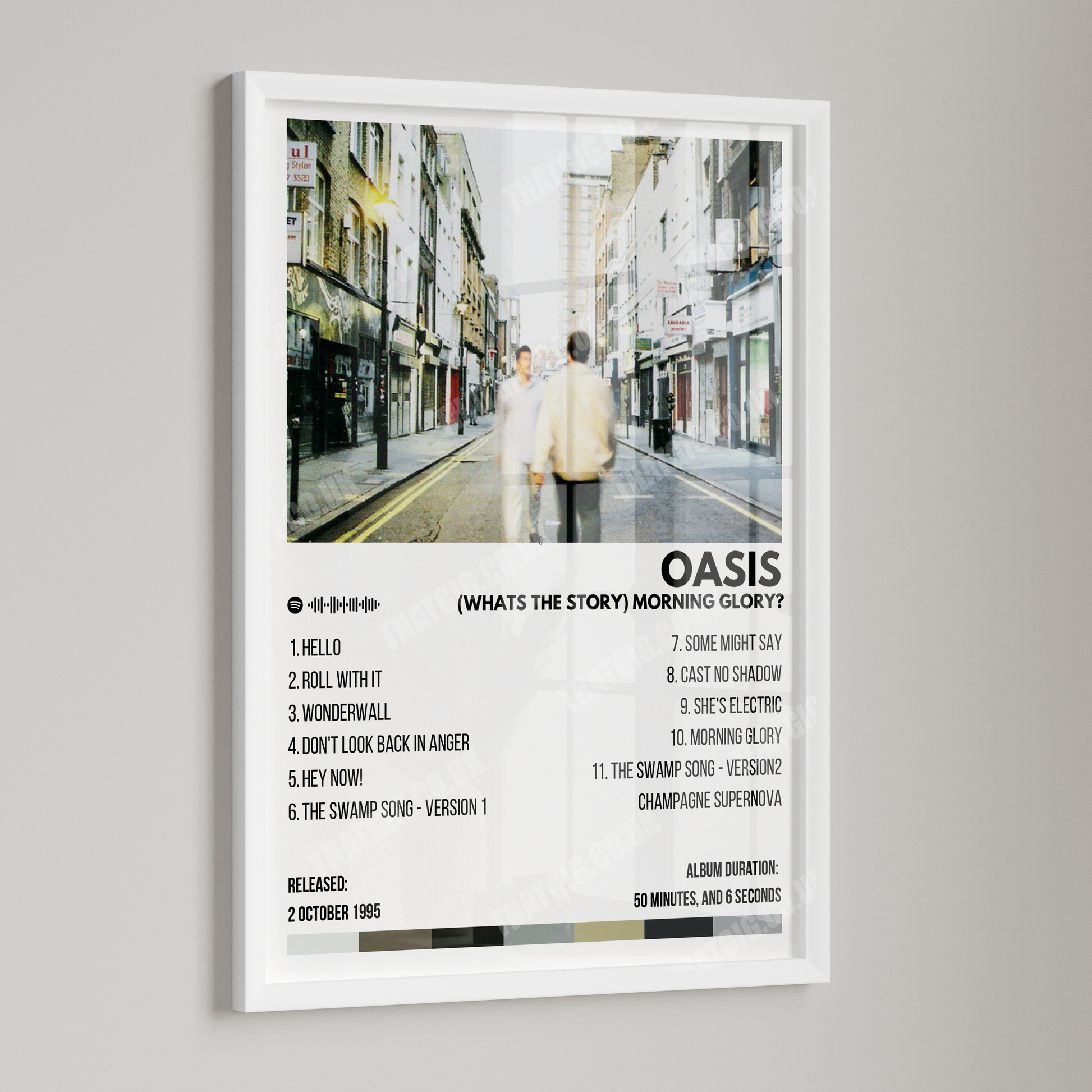 Oasis - What's the Story Morning Glory - Album Cover Poster with Full Tracklist