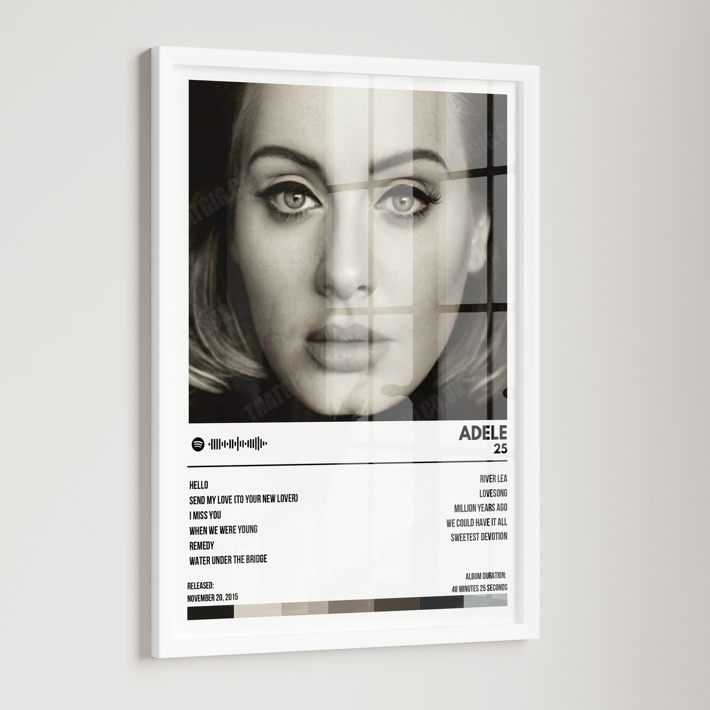 Adele - 25 Album Cover Poster - with Complete Track list