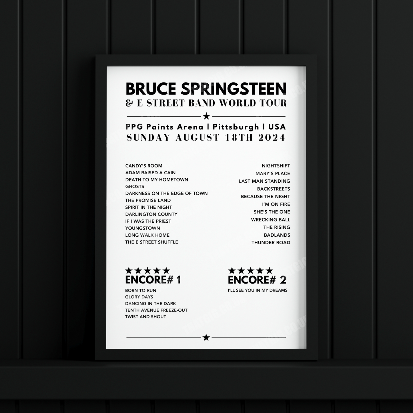 Bruce Springsteen at PPG Paints Arena, Pittsburgh on 18th Aug 2024