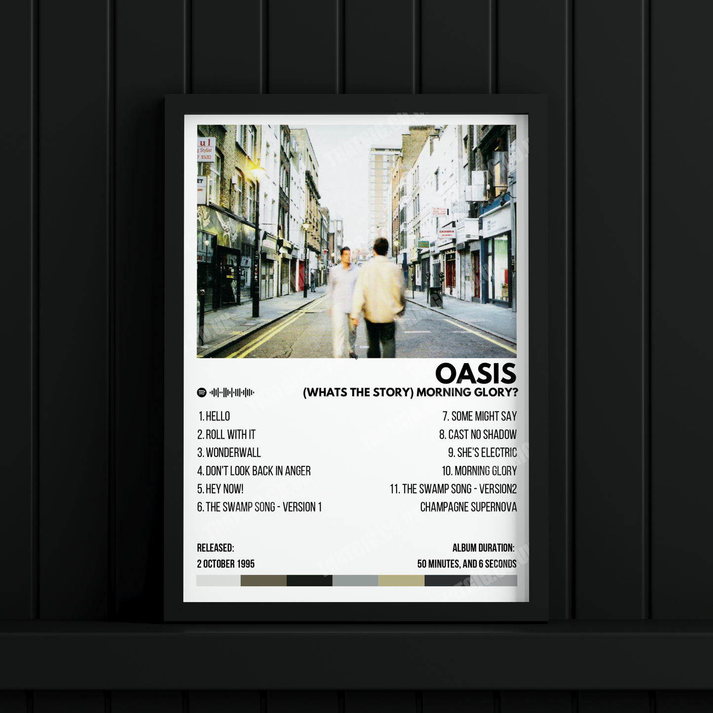 Oasis - What's the Story Morning Glory - Album Cover Poster with Full Tracklist