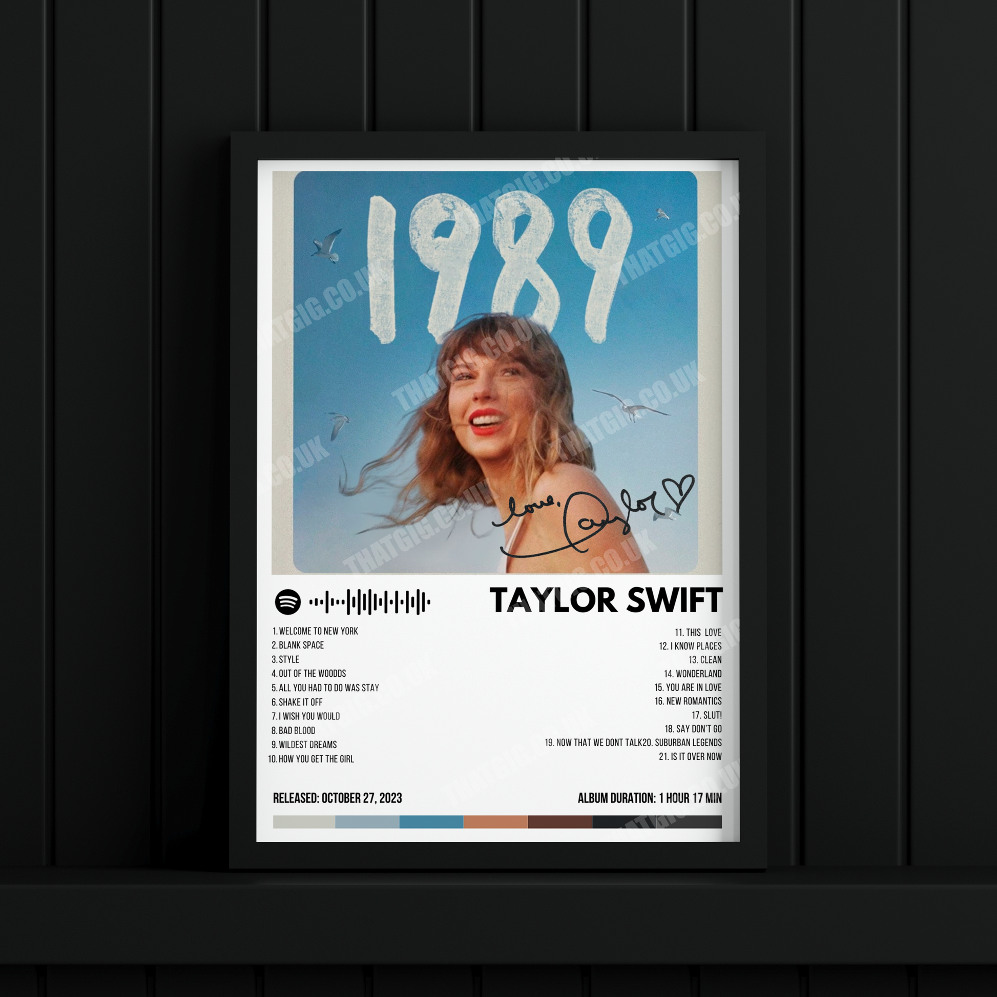 Taylor Swift "Taylor's Version" Album Cover Poster with Complete Tracklist