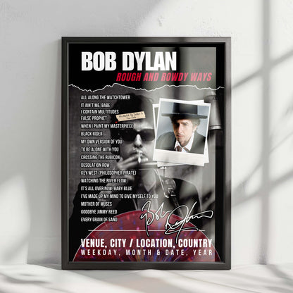 Bob Dylan Setlist Poster - Civic Hall, Wolverhampton - November 10th, 2024