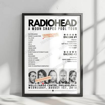 Radiohead Setlist Poster - Roundhouse, London - May 26th, 2016