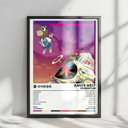 Kanye West - Graduation Album Cover Poster - with Complete Tracklist