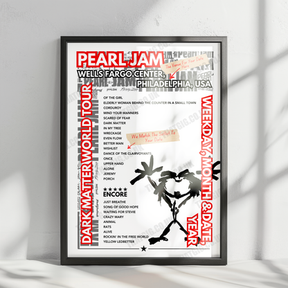 Pearl Jam Setlist Poster - Doheny State Beach - September 29th, 2024