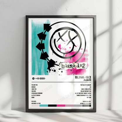 BLINK-182 - "ALBUM" Cover Poster - with Complete Tracklist