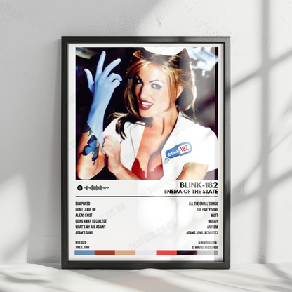 BLINK-182 - Enema Of The State Album Cover Poster - with Complete Tracklist