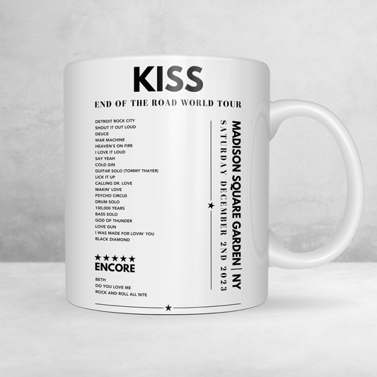 KISS Setlist Mug - Madison Square Garden, NY, December 2nd 2023